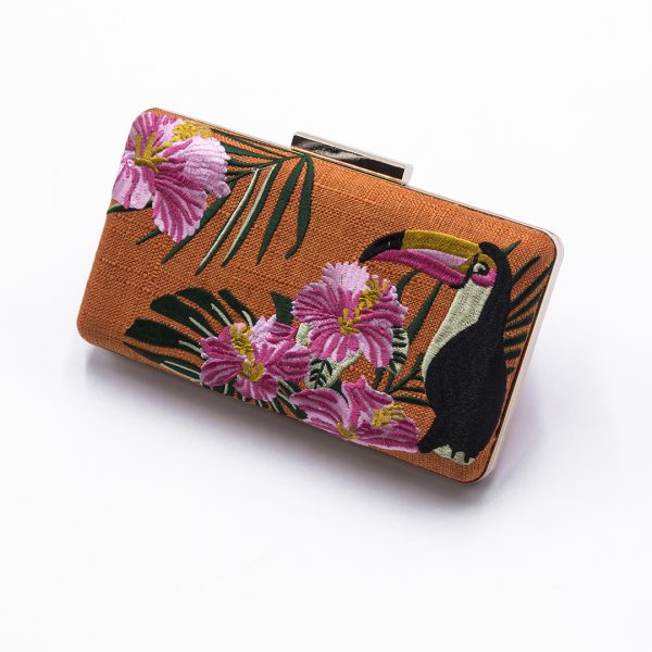 CLUTCH TROPICAL NARANJA