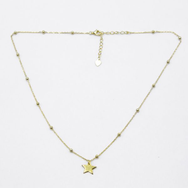 COLLAR ESTRELLAS Y BOLITAS GOLD