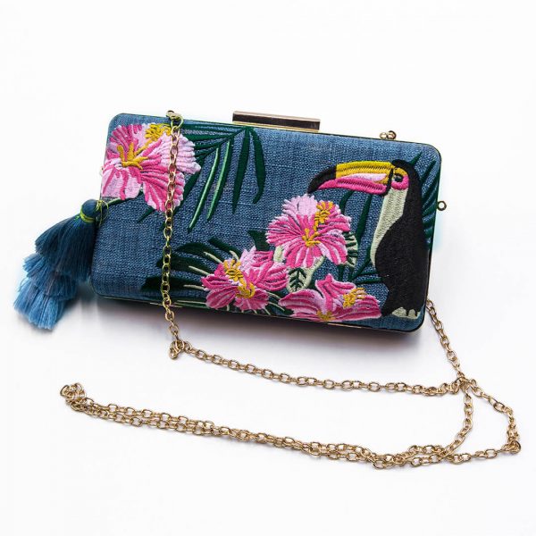 CLUTCH TROPICAL JEANS